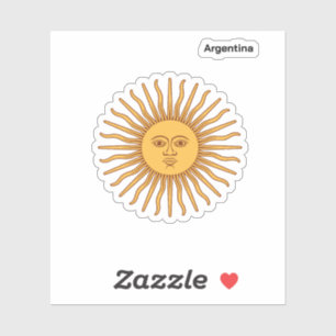 Argentina Sol de Mayo: Authentic Fan Tee Sticker