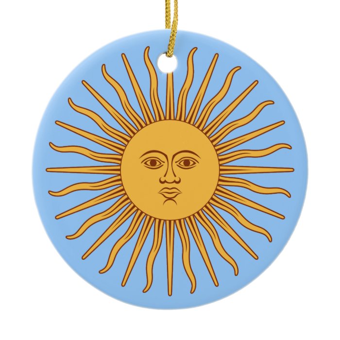 Argentina Sol de Mayo Christmas Ornament