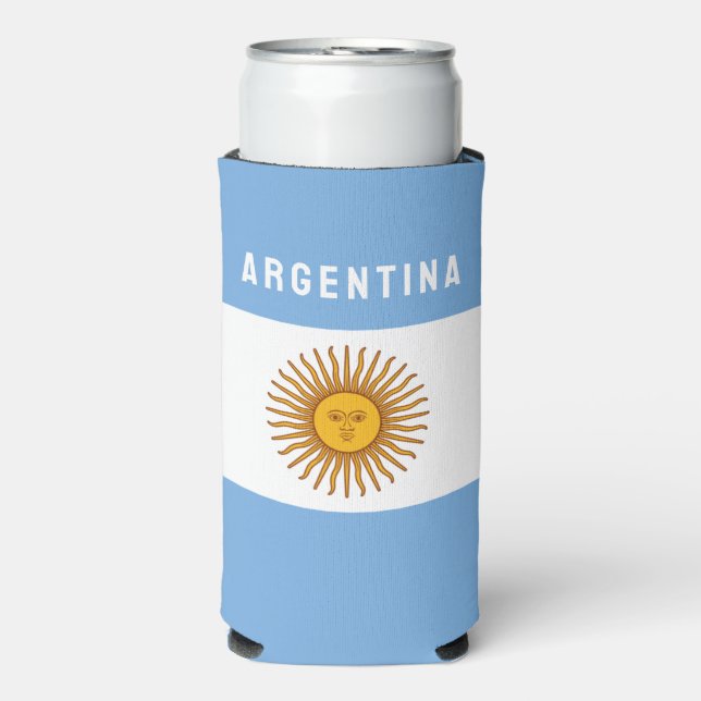 Argentina South America Flag Buenos Aires Seltzer Can Cooler (Seltzer Front)