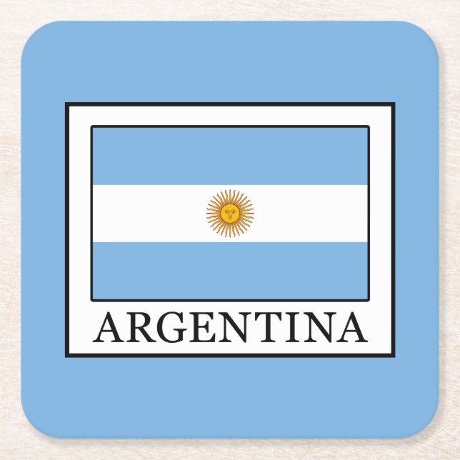 Argentina Square Paper Coaster (Front)