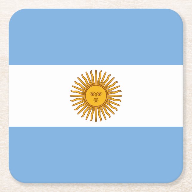 Argentina Square Paper Coaster (Front)