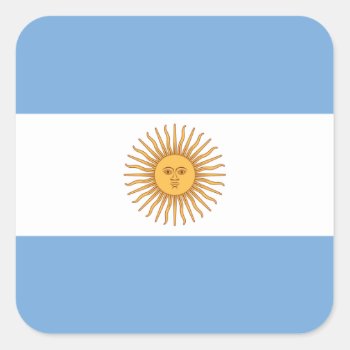 Argentina Square Sticker by flagart at Zazzle