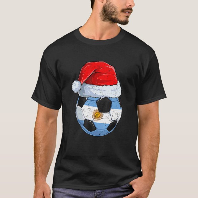 Argentina Team Player Football Ball World Soccer S T-Shirt (Front)