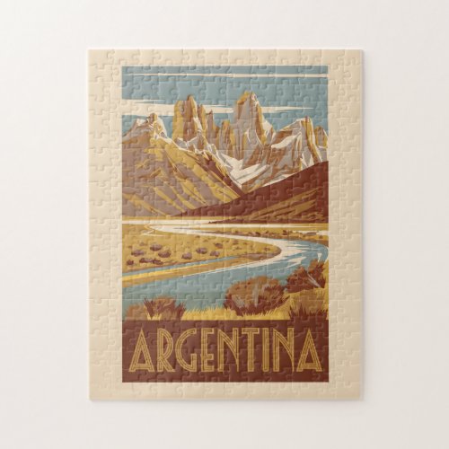 Argentina Travel Art Vintage Jigsaw Puzzle