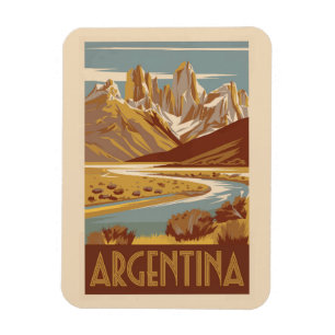 Argentina Travel Art Vintage Magnet