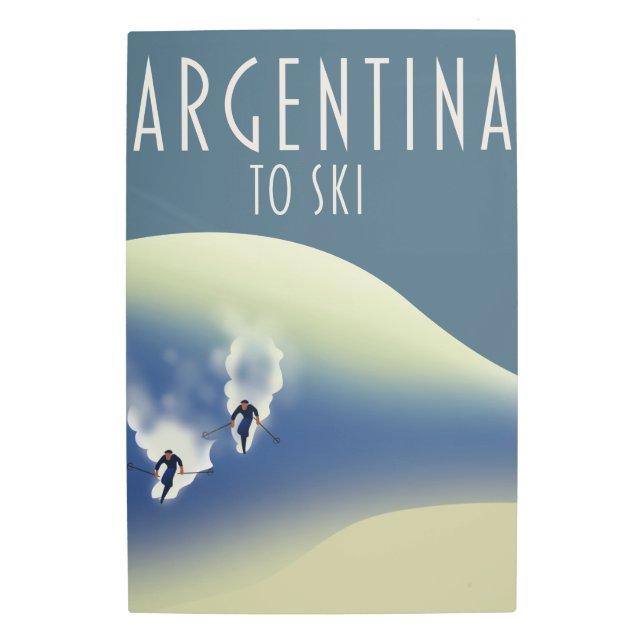 Argentina Vintage style ski poster (Front)