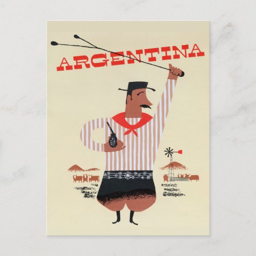 Argentina Vintage Travel Postcard