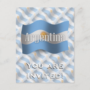 Argentina Waving Flag Invitation