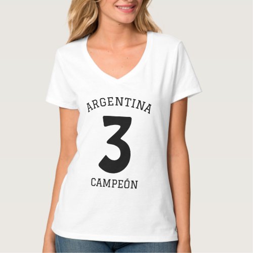 ARGENTINA WIN CAMPEN CUSTOMIZE PERSONALIZED T_Shi T_Shirt