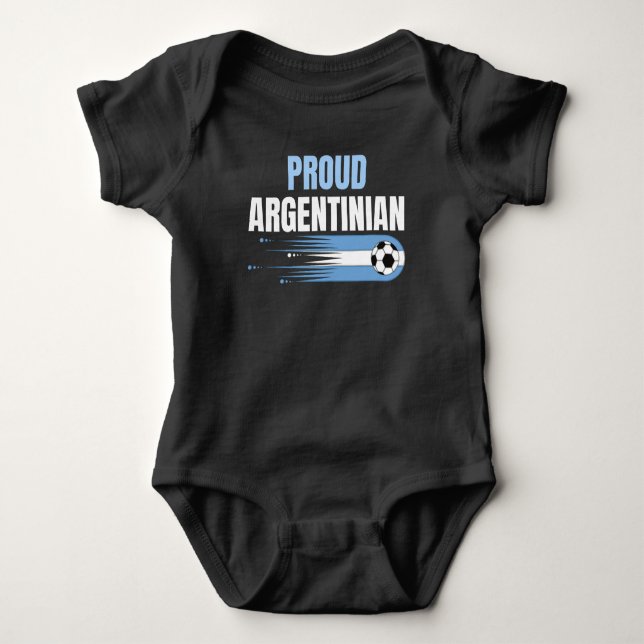 Argentina World Cup Champions 2022 Proud Baby Bodysuit (Front)
