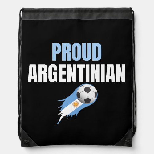 Argentina World Cup Champions 2022 Proud Drawstring Bag