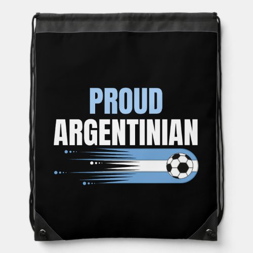 Argentina World Cup Champions 2022 Proud Drawstring Bag