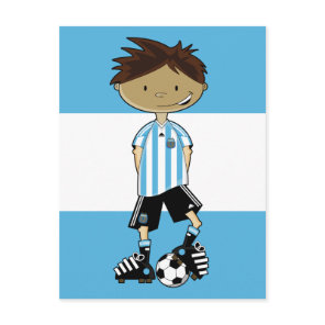 Argentina World Cup Soccer Boy Postcard