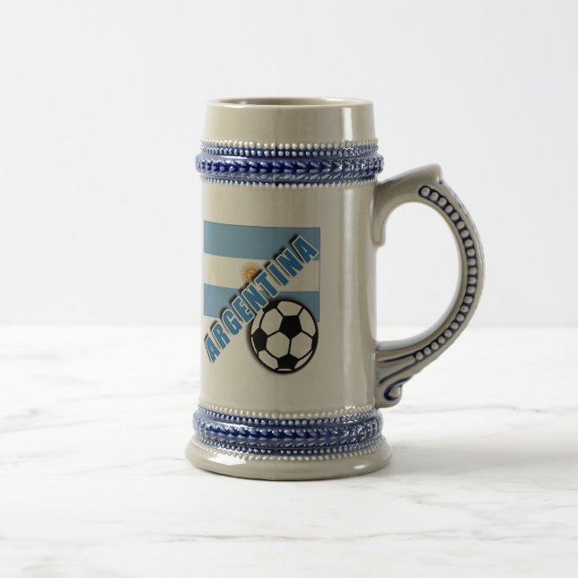 ARGENTINA World Soccer Fan Tshirts Beer Stein (Right)