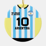 Argentina World Soccer Jersey Ornament at Zazzle