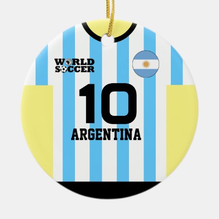 Argentina World Soccer Jersey Ornament