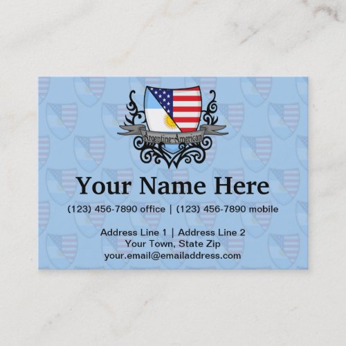 Argentine_American Shield Flag Business Card