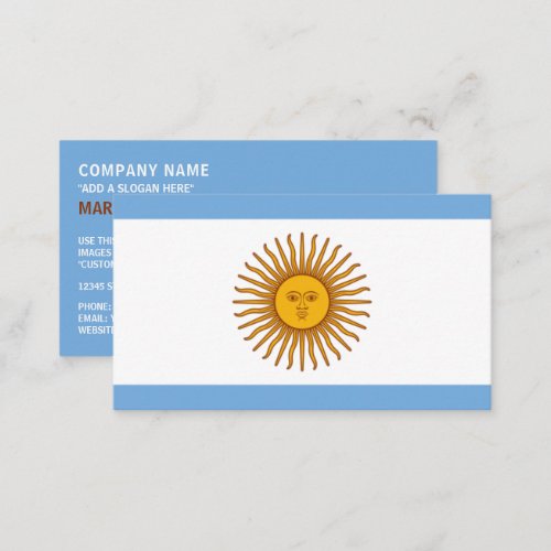 Argentine Flag Flag of Argentina Business Card