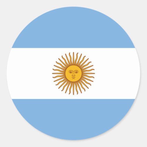 Argentine Flag Flag of Argentina Classic Round Sticker