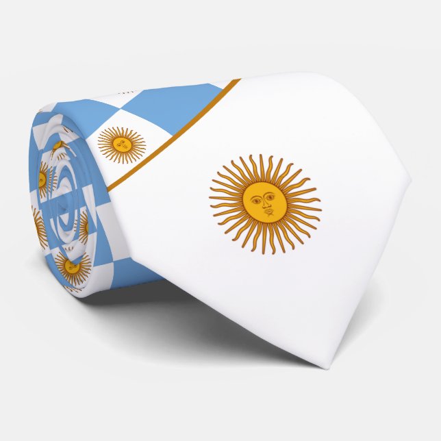 Argentine Flag, Flag of Argentina Neck Tie (Rolled)