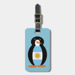 Argentine Flag Mr Penguin on Blue Luggage Tag