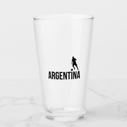 Argentine Flag soccer player uses dot as a ball  Glass