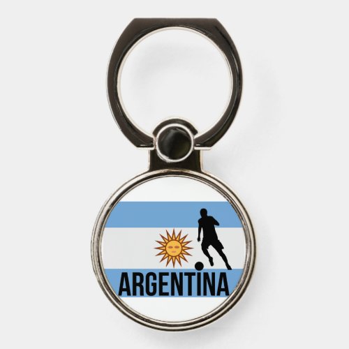 Argentine Flag soccer player uses dot as a ball Phone Ring Stand