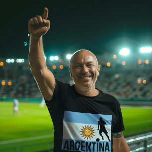 Argentine Flag soccer player uses dot as a ball T T-Shirt