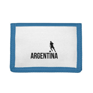 Argentine Flag soccer player uses dot as a ball Trifold Wallet
