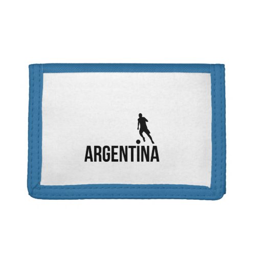 Argentine Flag soccer player uses dot as a ball    Trifold Wallet