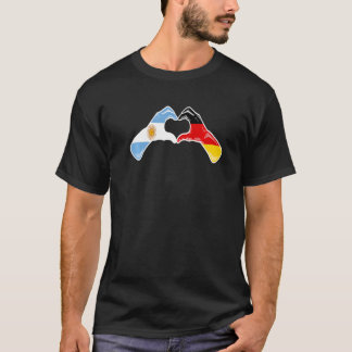 Argentine Germany Flag Argentinian German Heart P T-Shirt