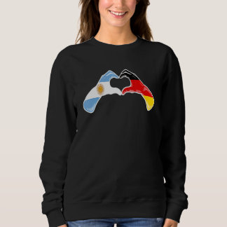 Argentine Germany Flag - Argentinian German Heart Sweatshirt