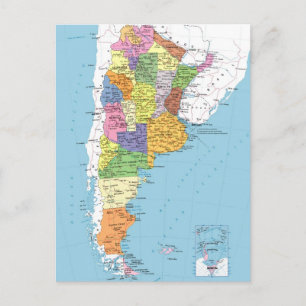 Argentine Map Postcard