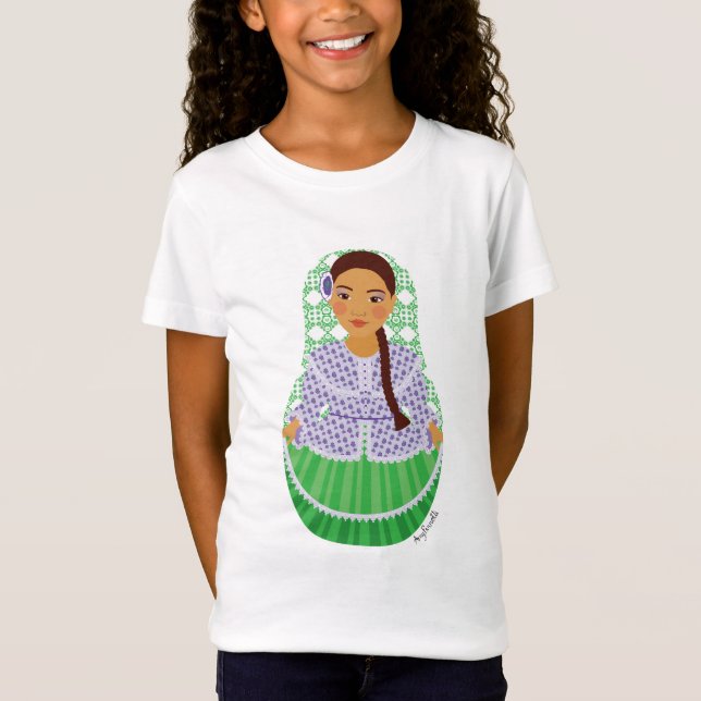 Argentine Matryoshka Girls' T-Shirt (Front)