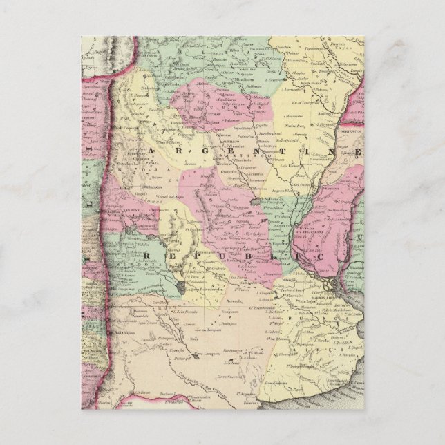 Argentine Republic, Chili, Uruguay & Paraguay Postcard (Front)