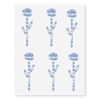 Argentine Rose Temporary Tattoos