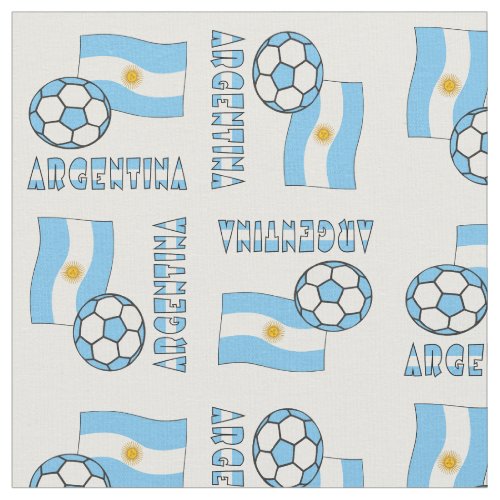 Argentine Soccer Ball and Flag Fabric