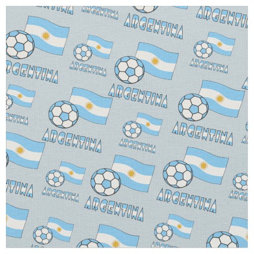 Argentine Soccer Ball and Flag Fabric