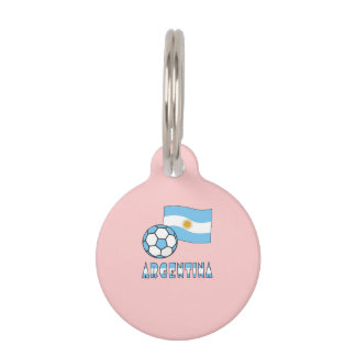 Argentine Soccer Ball and Flag Pet ID Tag