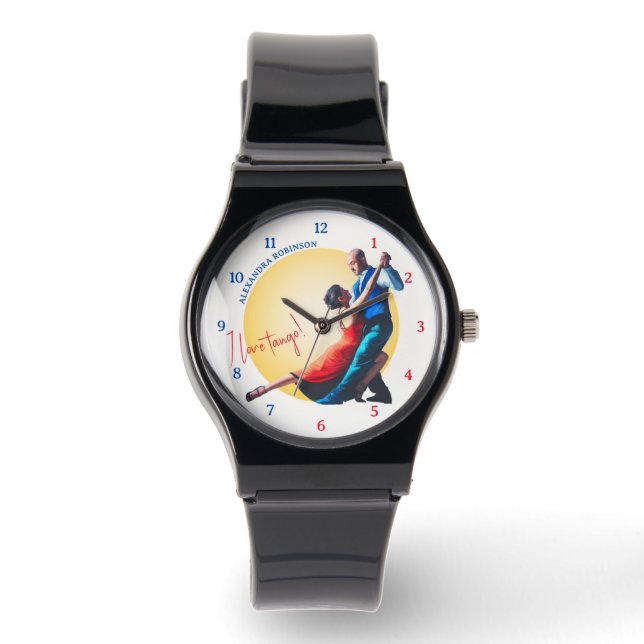 Argentine Tango Dance Passion Couple Art  Watch (Front)