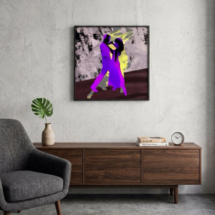 Argentine tango dancers photo print