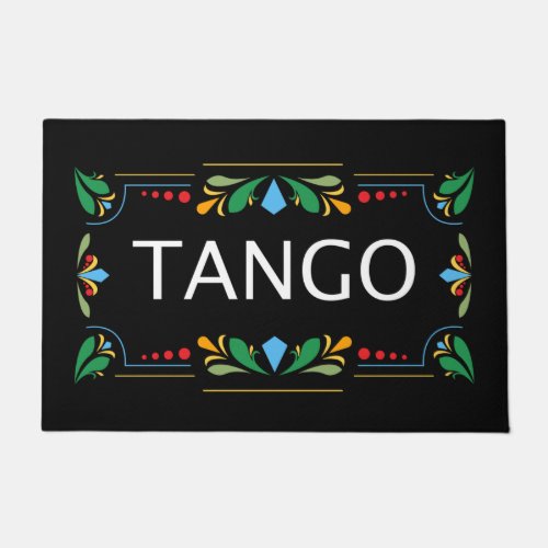 Argentine Tango Fileteado Porteno Inspired Doormat