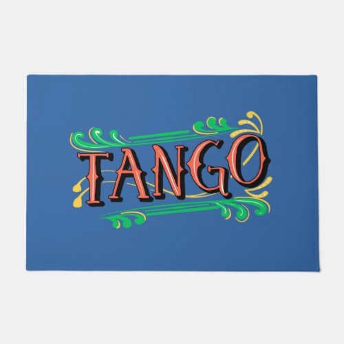 Argentine Tango Fileteado Porteno Inspired Milonga Doormat