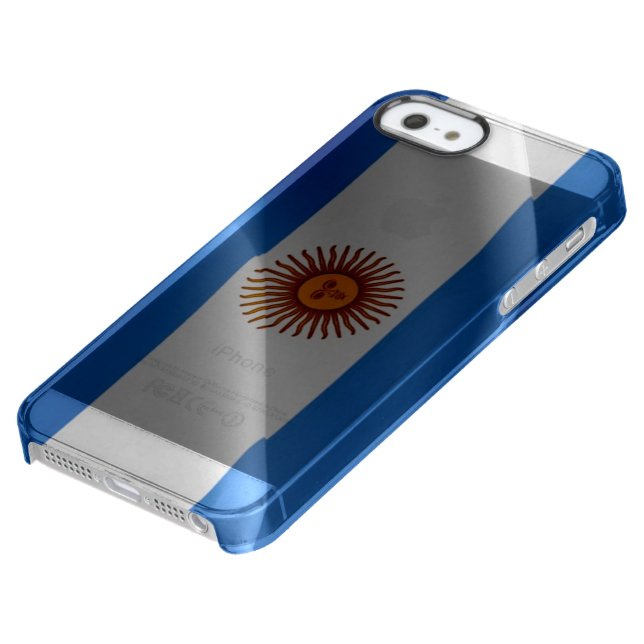 Argentine waving flag uncommon iPhone case (Bottom)
