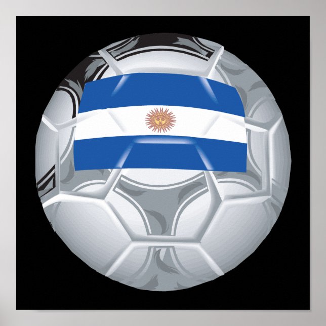 Argentinean Soccer Ball Poster (Front)