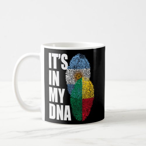 Argentinian And Beninese Mix DNA Flag Heritage  Coffee Mug