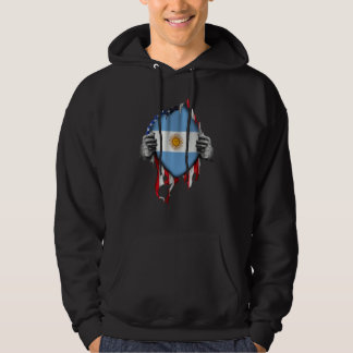 Argentinian Blood Inside Me Argentina Flag Hoodie