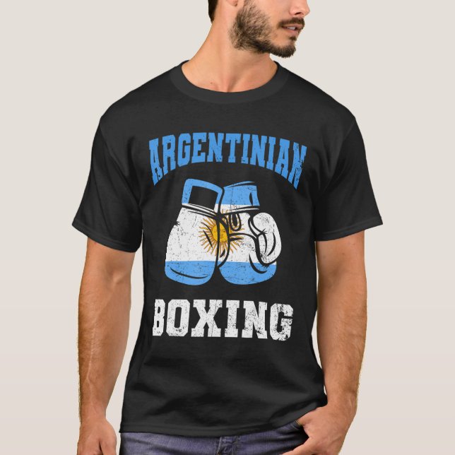 Argentinian Boxing Gloves Argentina Pride T-Shirt (Front)