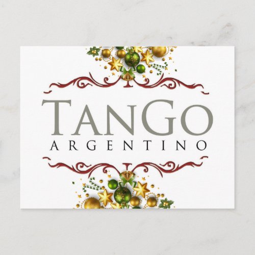 Argentinian Christmas Tango Holiday Postcard