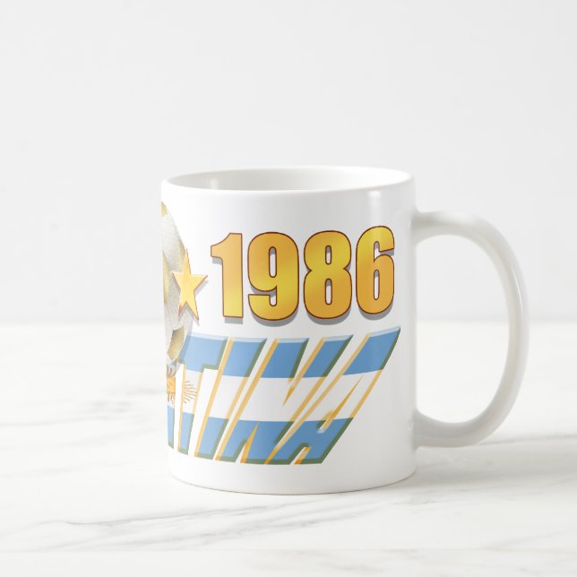 Argentinian flag 1978 1986 World Champions gear Coffee Mug (Right)